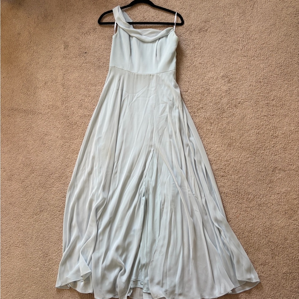 Thread mist blue bridesmaid dress